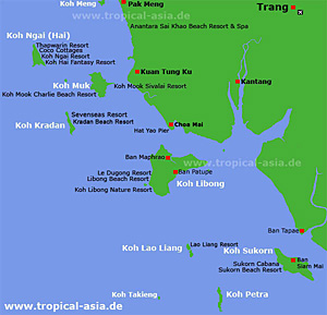Trang Insel Karte